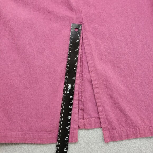 Habitat Skirt Womens Size Small Pink 100% Cotton Maxi‎ Back Slit - Picture 7 of 9